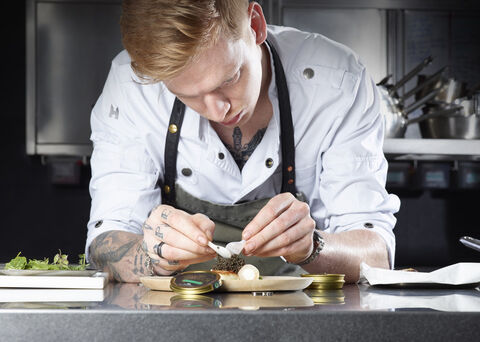 Culinary creation fleur de sel
